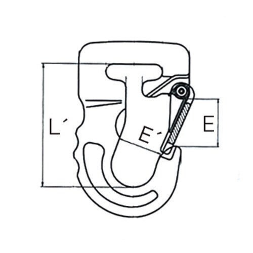 スリングフック(グレー)4.0ton