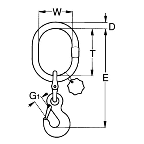クレーン用レデューサーフック6.7ton