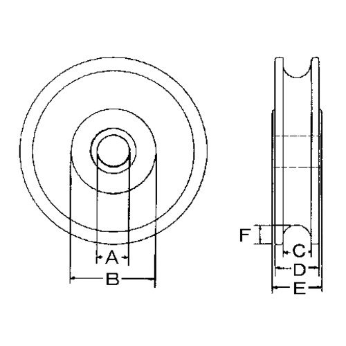 シーブ(ベアリング入)100X17mm