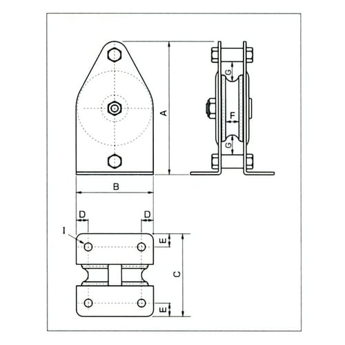 縦型固定滑車50mm/125kgEA987HS−6