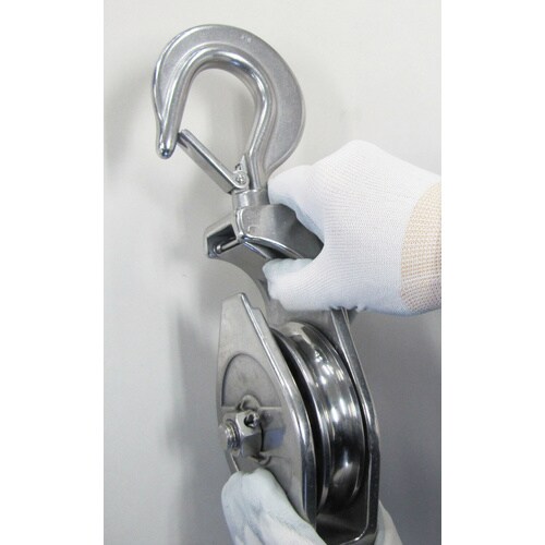 フック付滑車(ステンレス製)102.0mm