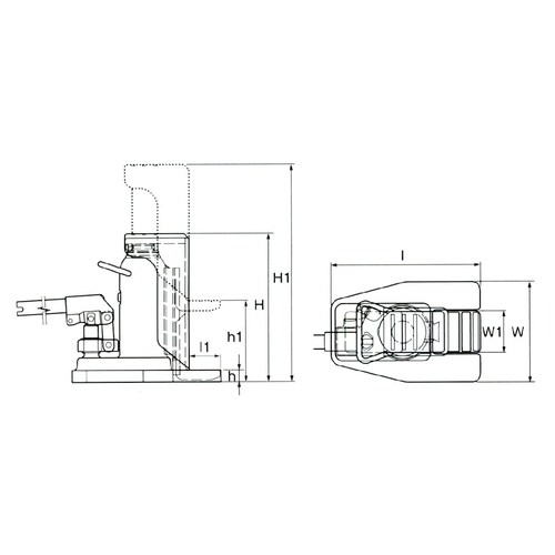 爪付ジャッキ(長爪)2.0ton/19−131mm