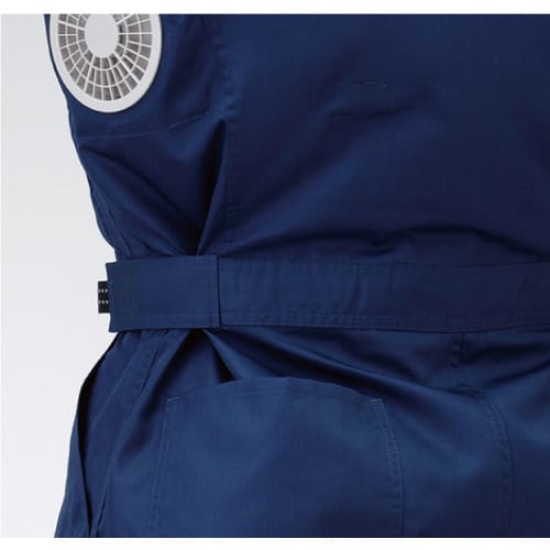 空調継ぎ作業服(送風ファン付/半袖ネイビー)4L