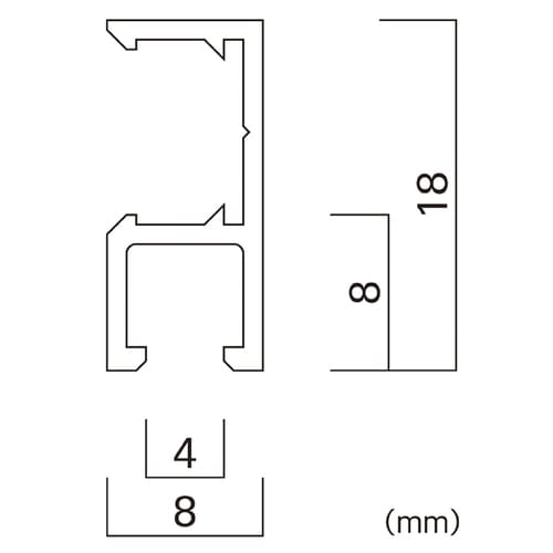 ピクチャーレールセット G−2簡易型シルバー2m