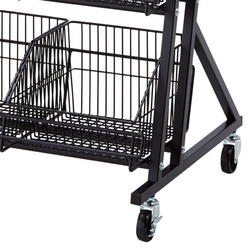 傾斜ジャンブルバスケット 4段 黒W90cm