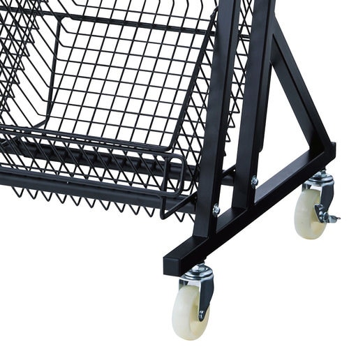 傾斜ジャンブルバスケット 3段 黒W90cm