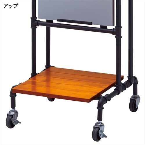 ガス管ミラー (鏡厚3mm)ブラック