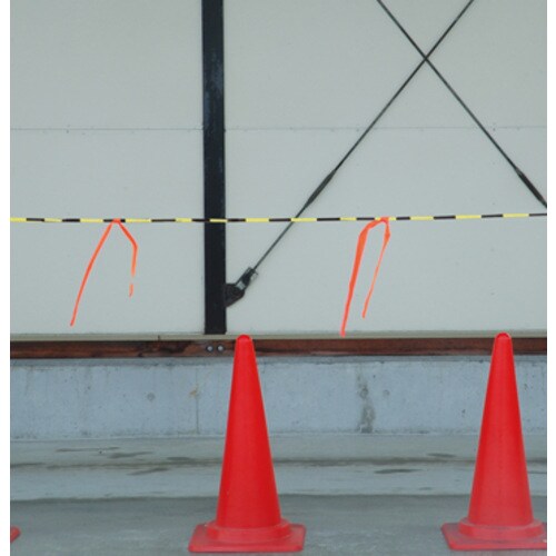 サインテープ 30幅X50m オレンジ