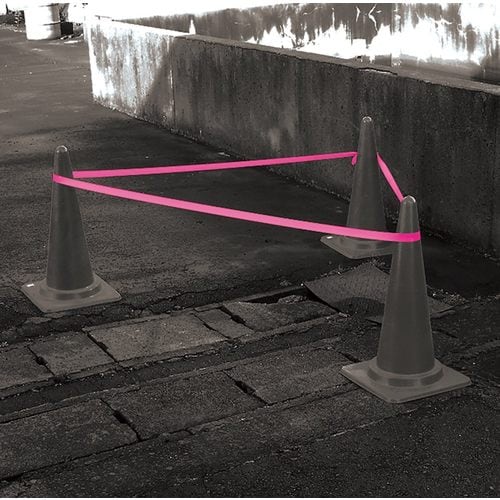 サインテープ 50幅X100m ピンク