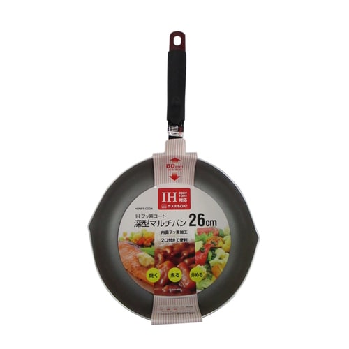 IH フッ素コート深型マルチパン26cm