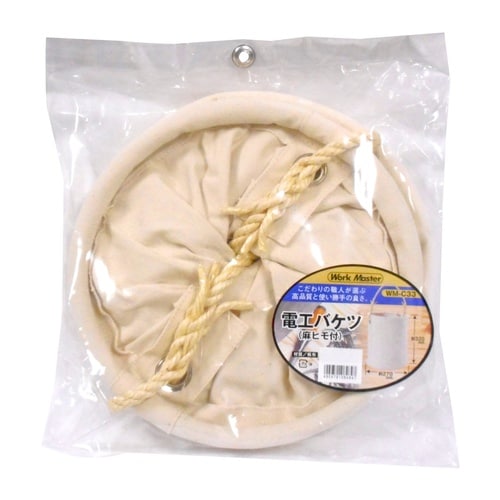 WM 電工バケツ麻ヒモ付白WM−C33