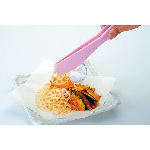 No.4420 にぎりやすいトング ピンク