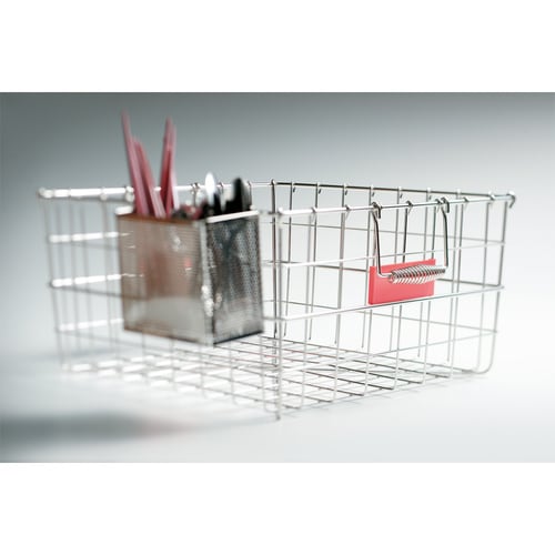 MT18−8食器カゴ45mmピッチ用桃PCプレート