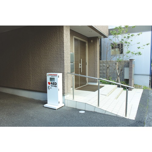 防水屋外用AED収納ボックス スタンドタイプ