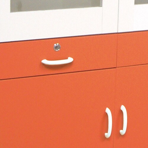 移動式薬品戸棚 ピンク 120×40×180cm