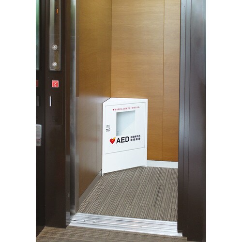 AED収納ボックス コーナータイプ マット差込