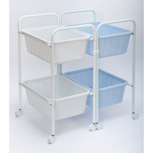 スタンド付脱衣かご ダブル ホワイト