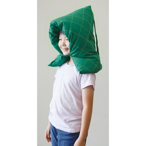 カラフル防災ずきん カバー付 もり(緑)