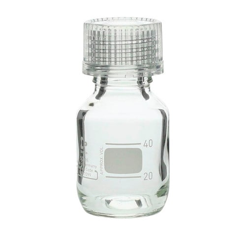 ねじ口びん(メジュームびん)透明キャップ付50mL