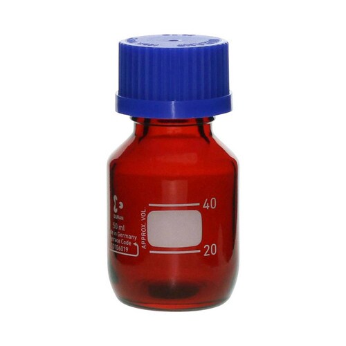 ねじ口びん(メジュームびん)茶褐色 50mL