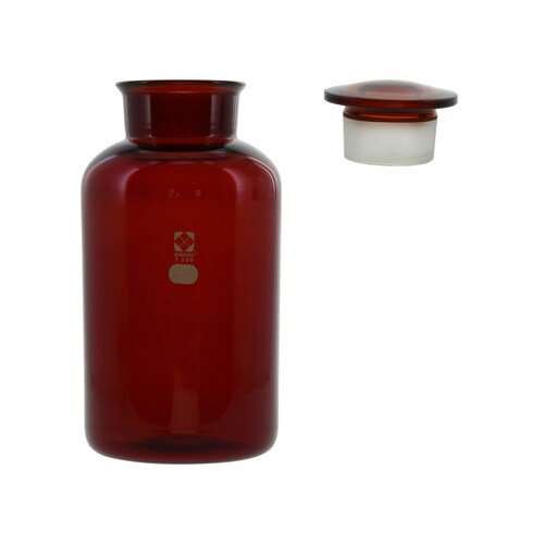 試薬びん 広口 茶褐色 75/45 3L