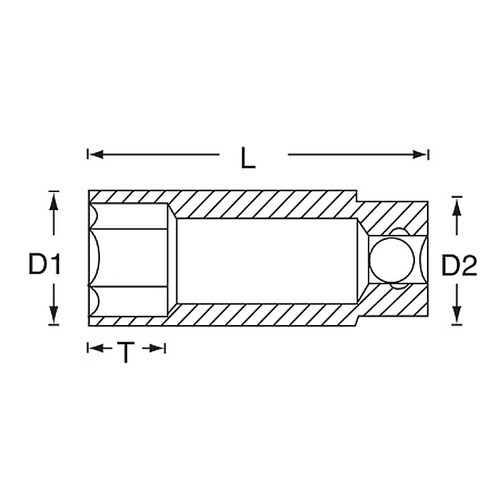 3/8DR5/8 プラグソケット(ラバー)