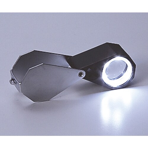 LEDライト付10倍ルーペW−LED10