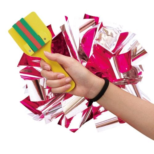 ハンドフリーチアポンポン ピンクシルバー