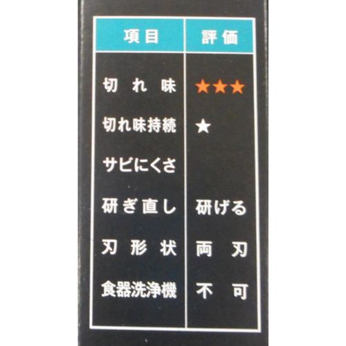 土佐産 黒打ち三徳(万能)包丁 165mm