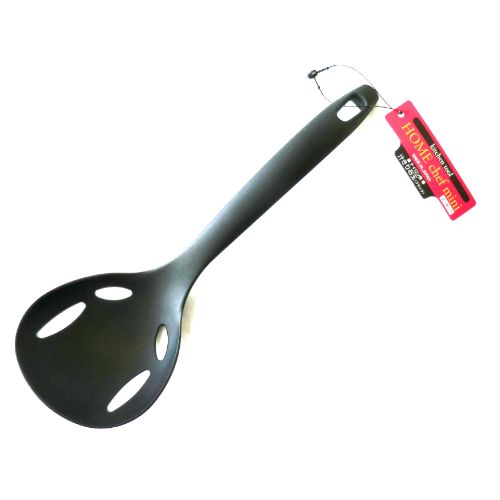 ナイロン製 汁きりお玉 ブラック PR2627
