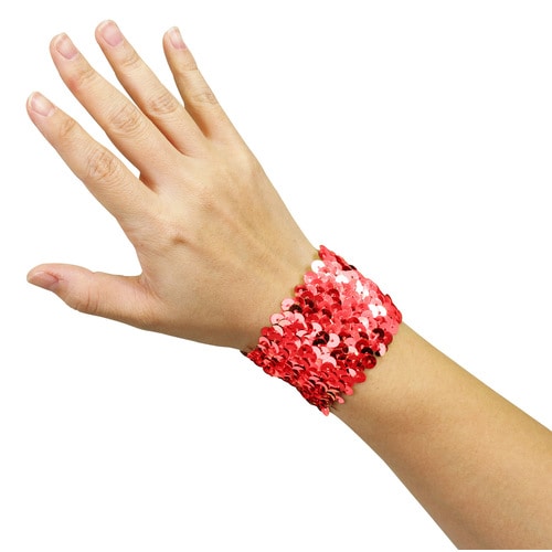 メタリックリストバンド レッド