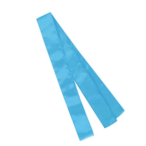 サテンロングハッピ黒(青襟)Jハチマキ付