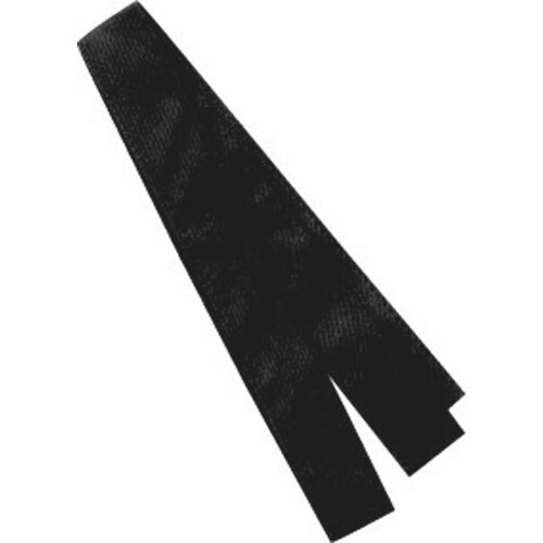 サテンロングハッピ 黒 S(ハチマキ付)