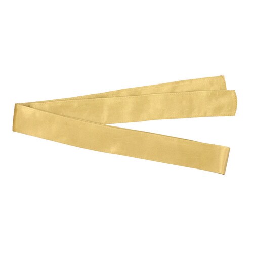 サテンロングハッピ黒(襟金)S ハチマキ金付