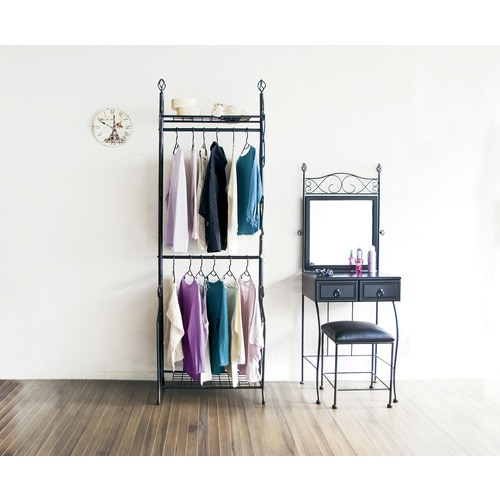 ダブルハンガーラック ブラック