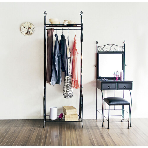 ダブルハンガーラック ブラック