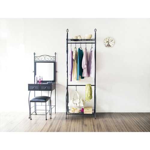 ダブルハンガーラック ブラック