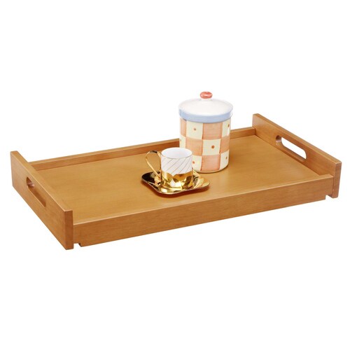 お盆付き フリーワゴン ライトブラウン