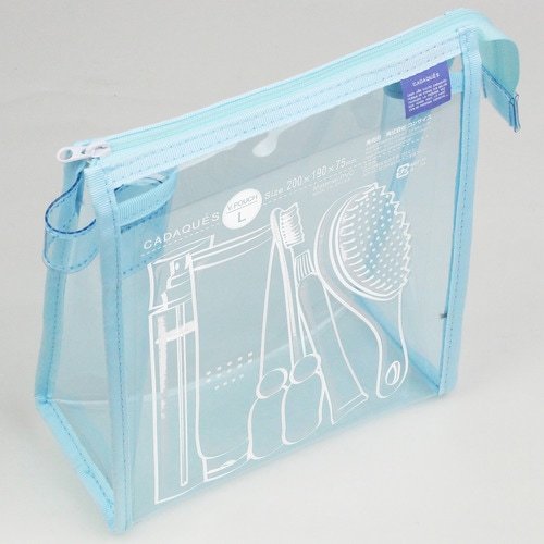 ビニール ポーチ L ブルー×2