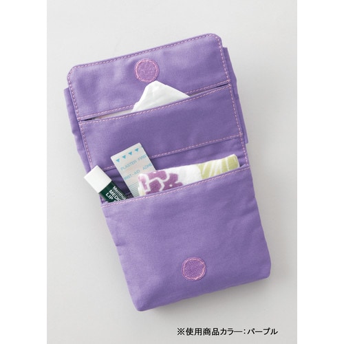 ポーチ クリップポッケ ブルー×3