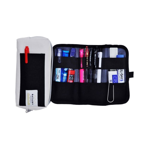 ペンケース ベロウズ ブラック×2