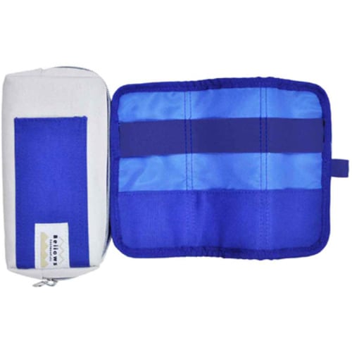 ペンケース ベロウズ ブルー×2