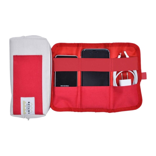 ペンケース ベロウズ レッド×2