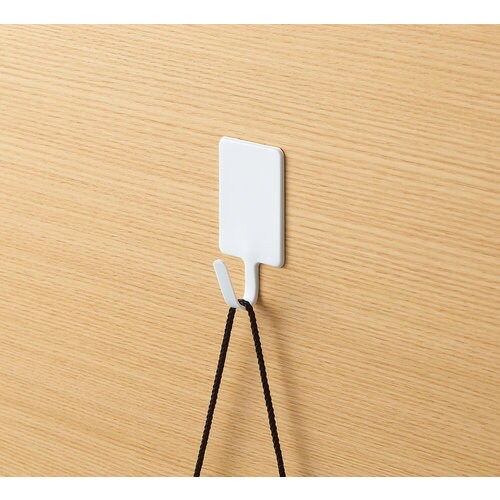 フック 粘着式 フリーフック 白×30