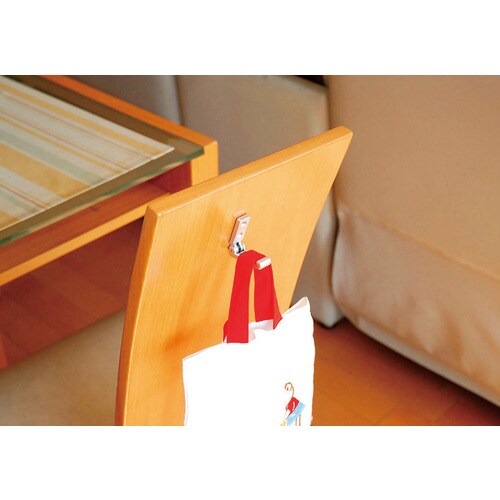 フック 収納式 小 ABS樹脂 銀×10