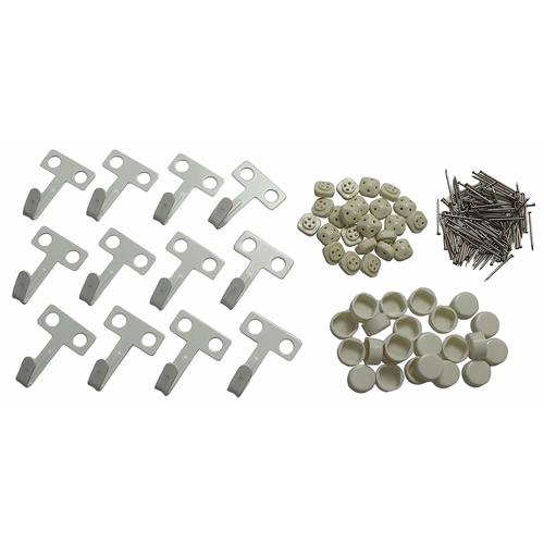 石膏ボード用フック丸型耐荷重13k白12個×5