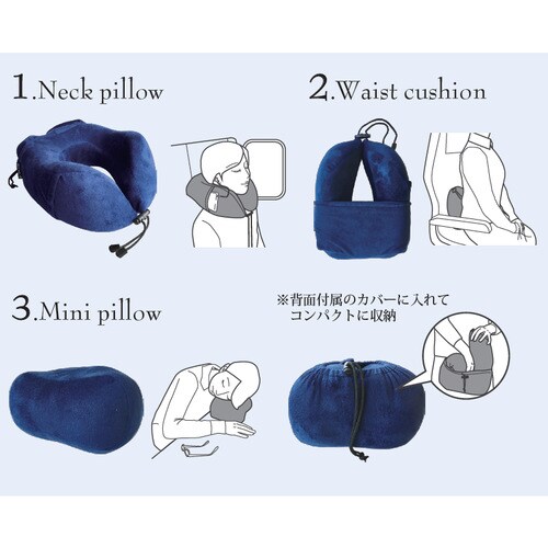 スリーピー ピロー 低反発枕 29cm ネイビー