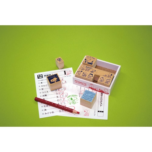 スヌーピー 木製ごほうびスタンプ×3
