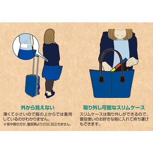 キャッシュベルト ミニ スキミングブロック 白