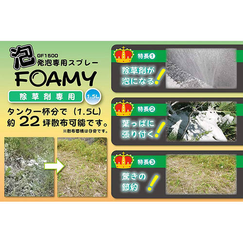 蓄圧式発泡スプレー 除草剤用